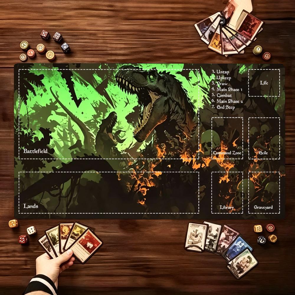 Desk Setup Trading - Alas Bermain Game Besar Bertema Dinosaurus