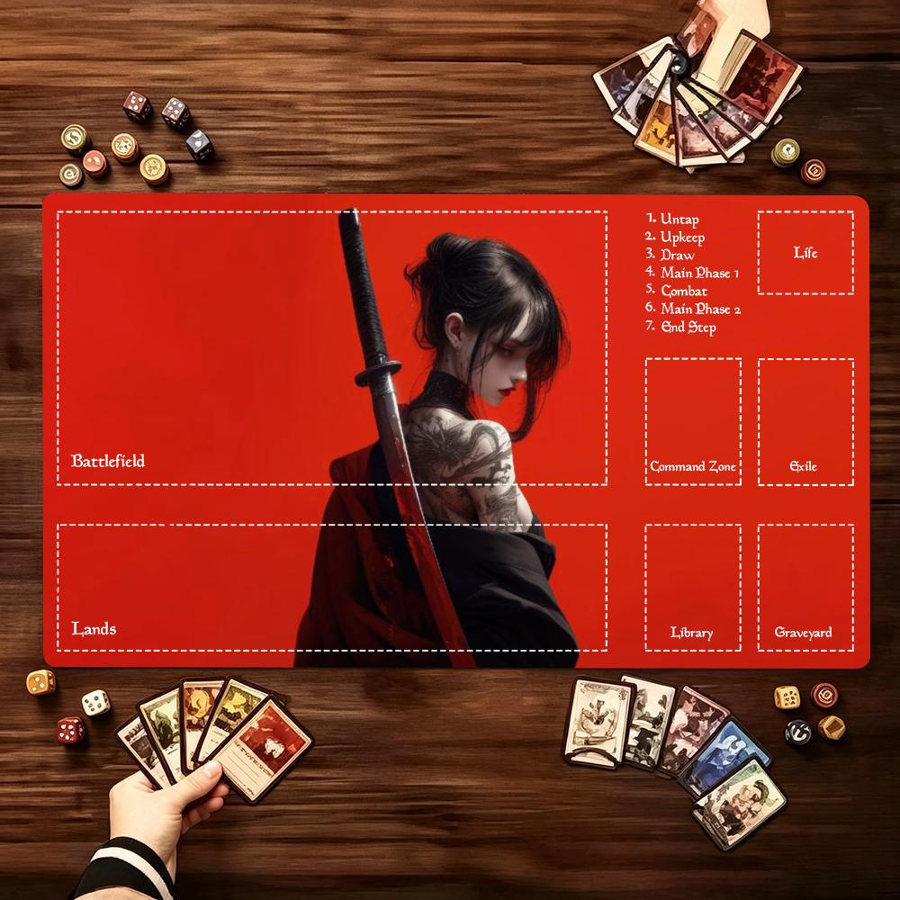 Desk Setup Trading - Alas Bermain Game Besar Motif Gadis