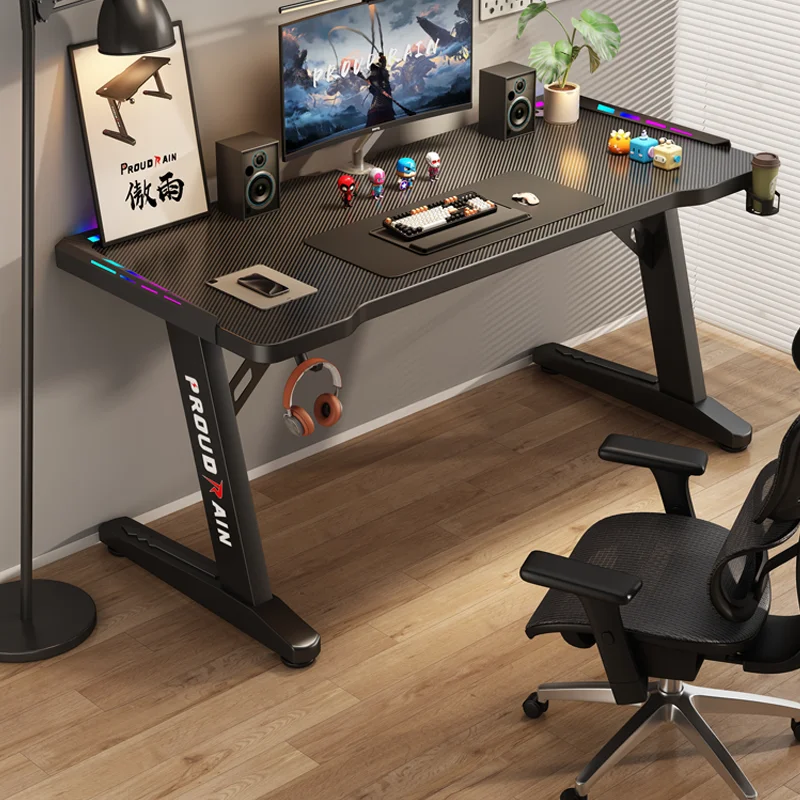 Desk Setup With Laptop And Monitor - Meja Komputer Konsol Game, Perlengkapan PC,