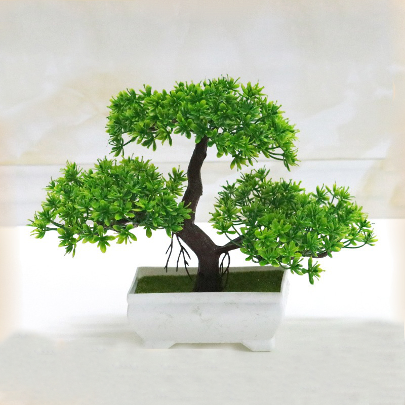 Desk Setup Green - Tanaman Palsu Bionik Plastik Bonsai Buatan