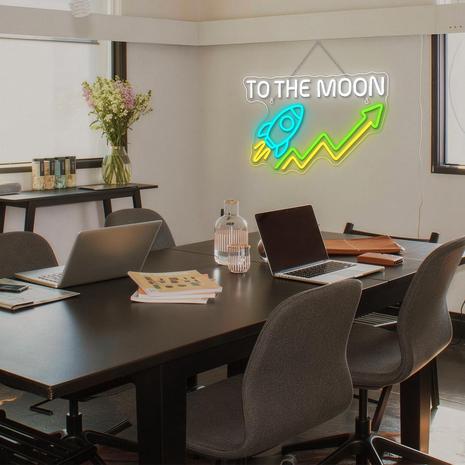 Lampu Neon Stok Saham, Aksesor - Desk Setup Trading ulasan dan harga