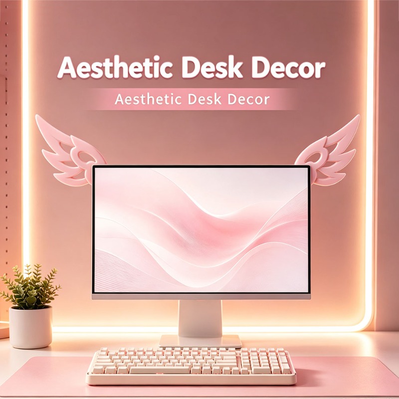 Dekorasi Sayap 3D Kawaii untuk - Desk Setup Accessories Aesthetic ulasan dan harga