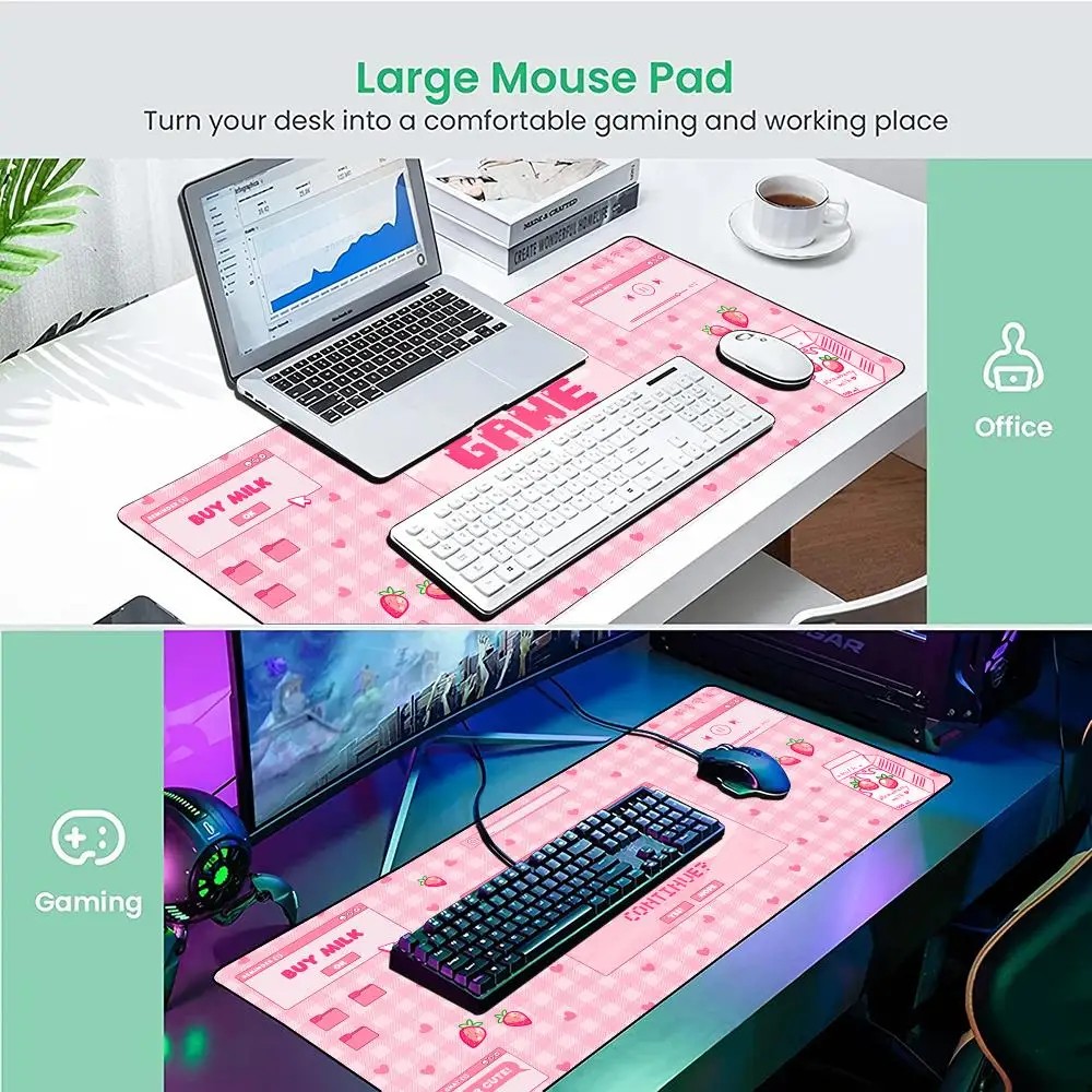 VIKAMA Pink Plaid GAME OVER Al - Desk Setup Pink ulasan dan harga