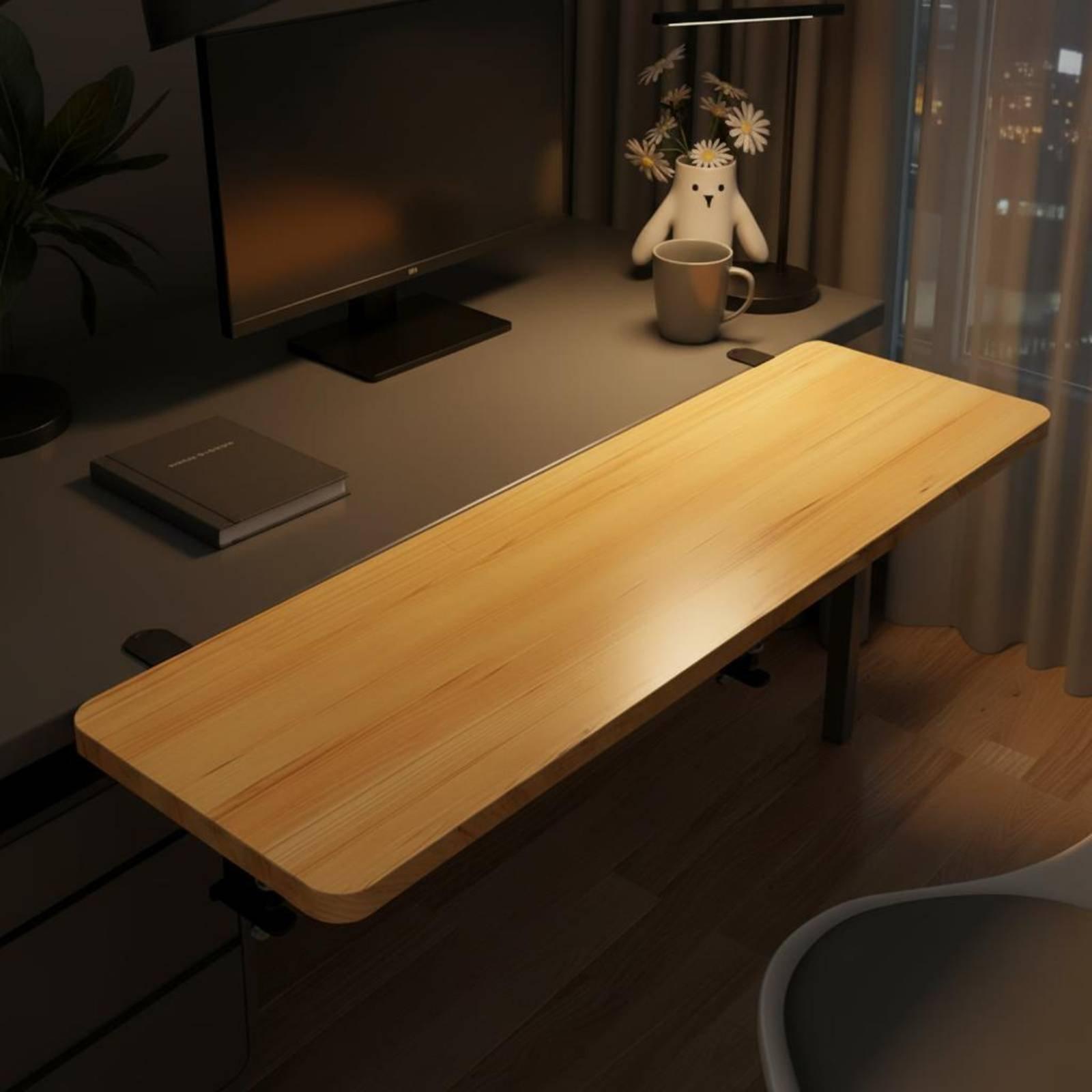 Rak Meja Lipat, Meja Ekstensi, - Desk Setup With Keyboard Tray ulasan dan harga