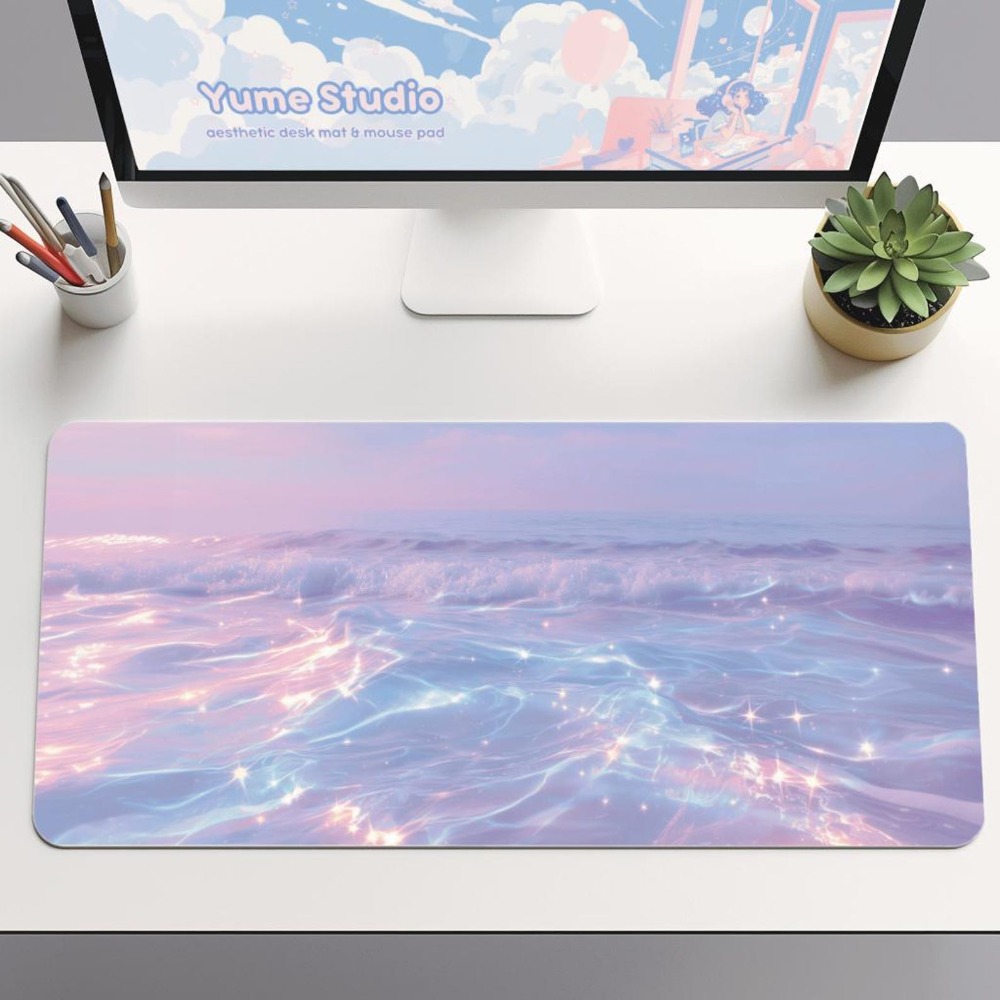 Alas Meja Estetis Warna Pastel - Desk Setup Accessories Aesthetic ulasan dan harga
