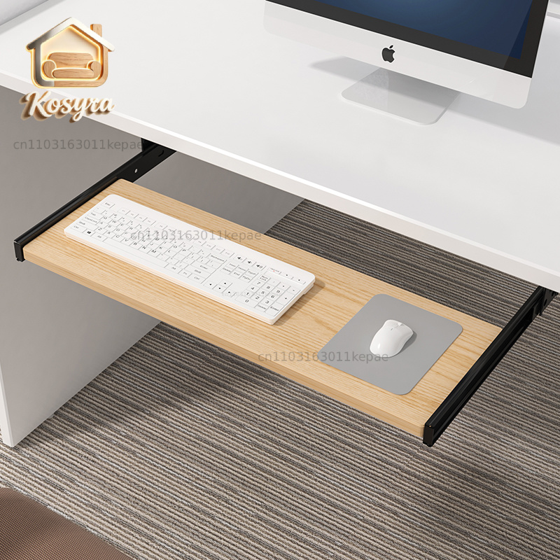 Rak Keyboard Kayu di Bawah Mej - Desk Setup With Keyboard Tray ulasan dan harga