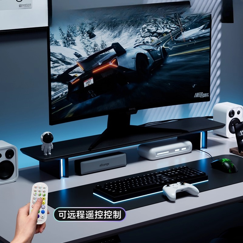 Penyangga Monitor RGB Ergonomi - Desk Setup With Laptop And Monitor ulasan dan harga