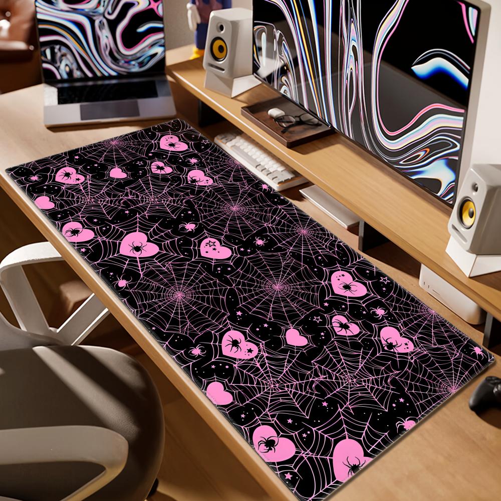 Alas Meja Berbentuk Hati Jarin - Desk Setup Pink ulasan dan harga
