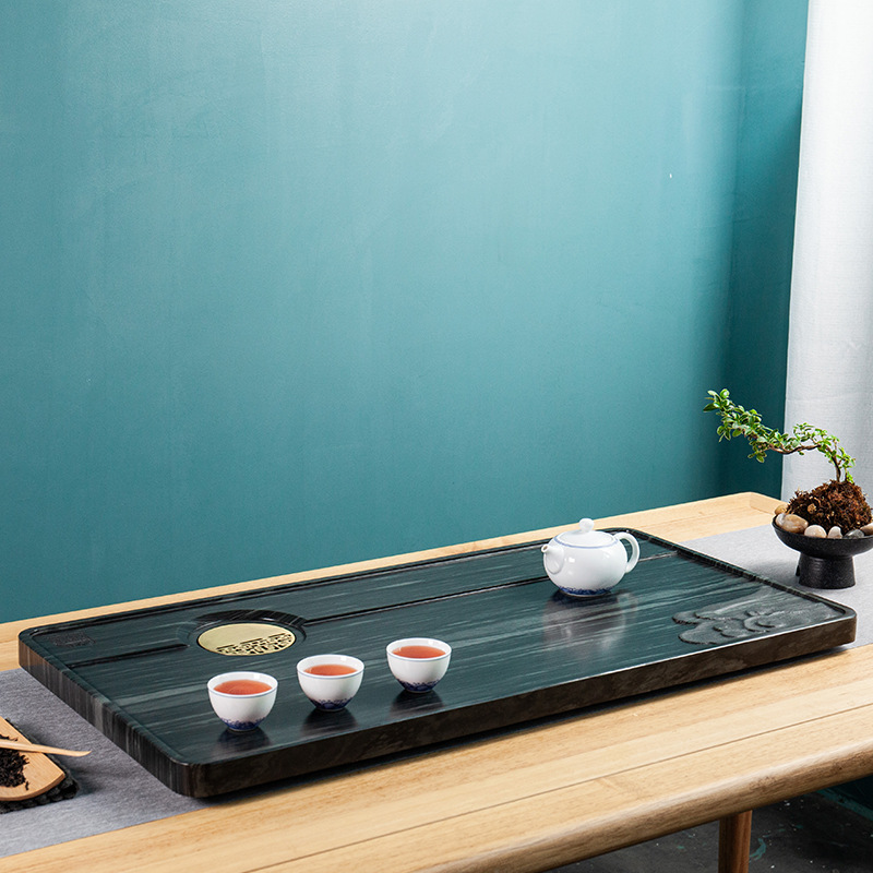 Nampan Teh Batu Mewah Vintage  - Desk Setup Green ulasan dan harga