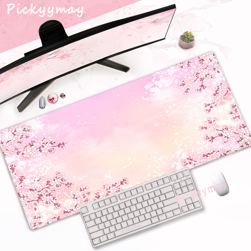 CIFBUY Alas Mouse Gaming Bunga - Desk Setup Pink ulasan dan harga