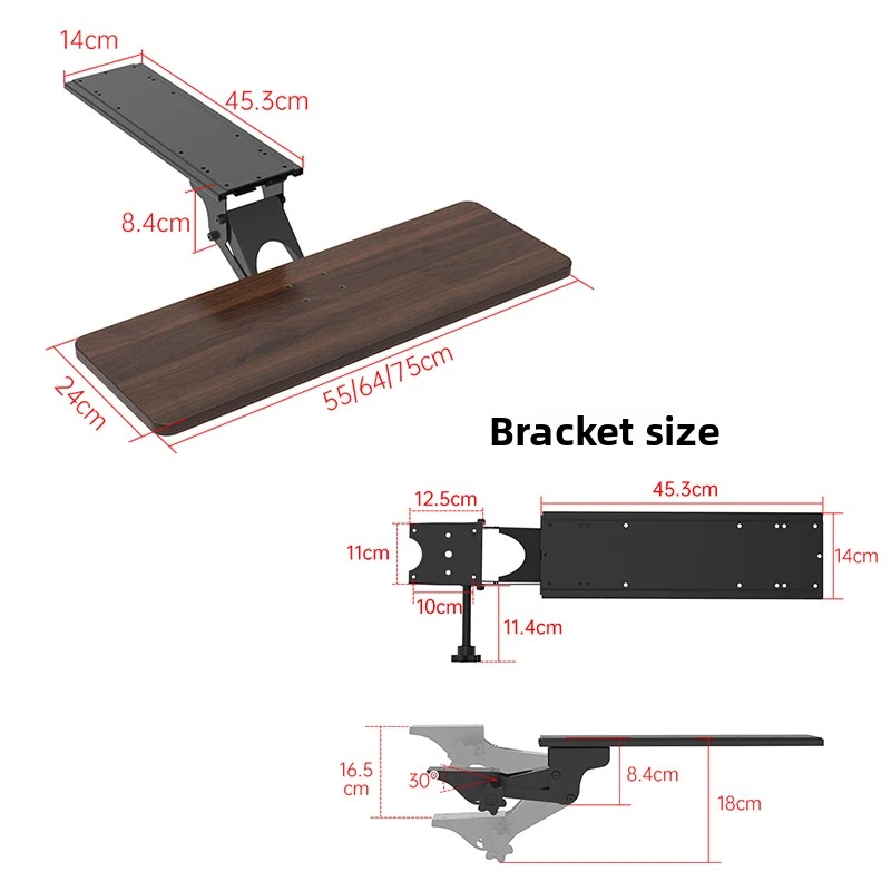 Rak Keyboard Ergonomis di Bawa - Desk Setup With Keyboard Tray ulasan dan harga