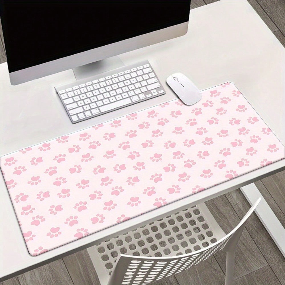 Alas Meja Motif Cakar Merah Mu - Desk Setup Pink ulasan dan harga