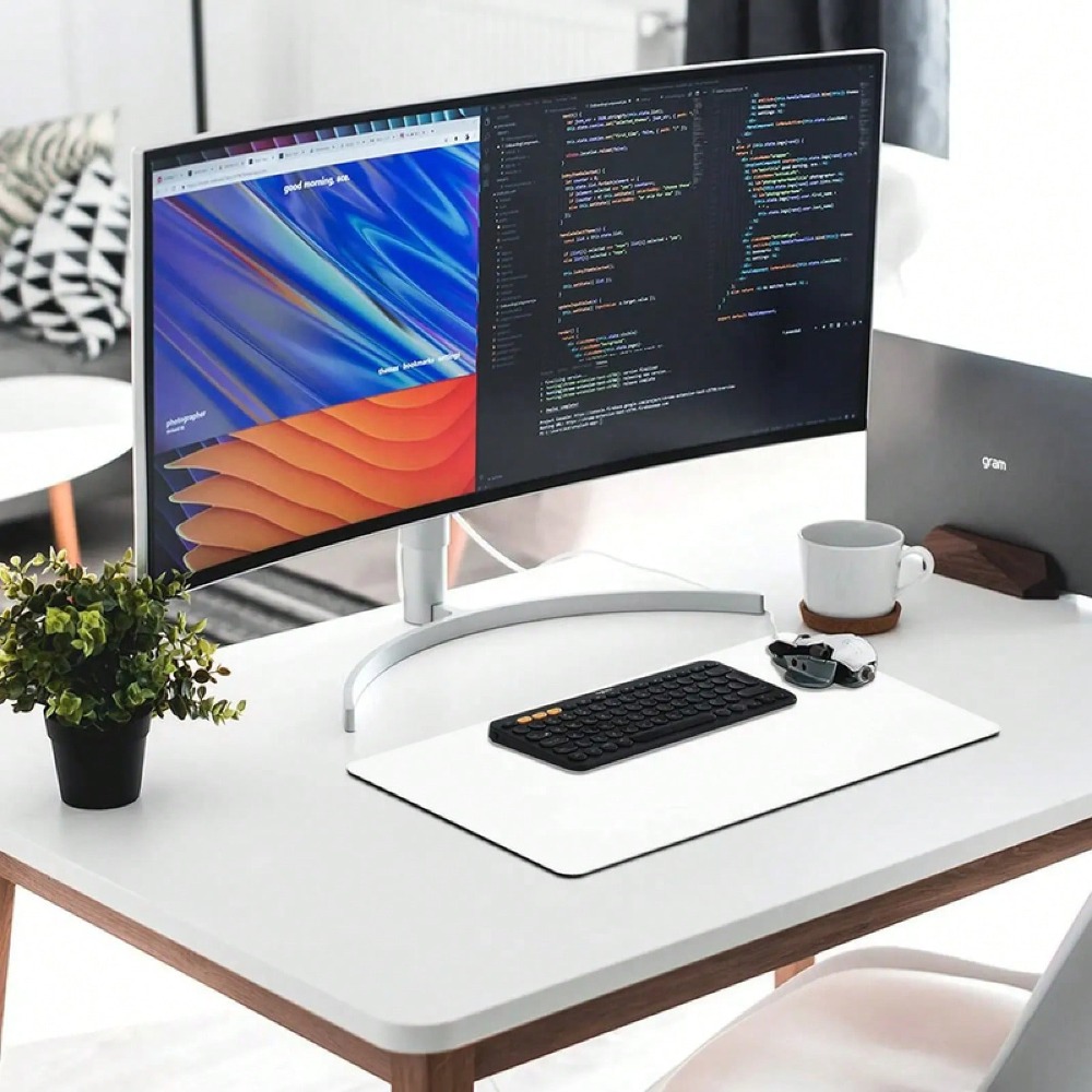 Alas Meja Motif Cakar Merah Mu - Desk Setup Pink ulasan dan harga
