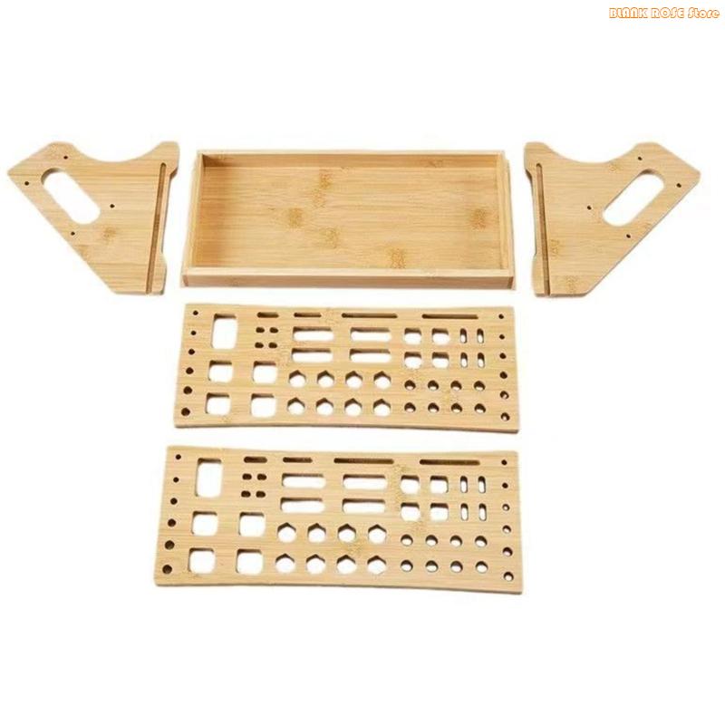 K1AE Rak Penyimpanan Kayu Alam - Desk Setup Natural ulasan dan harga
