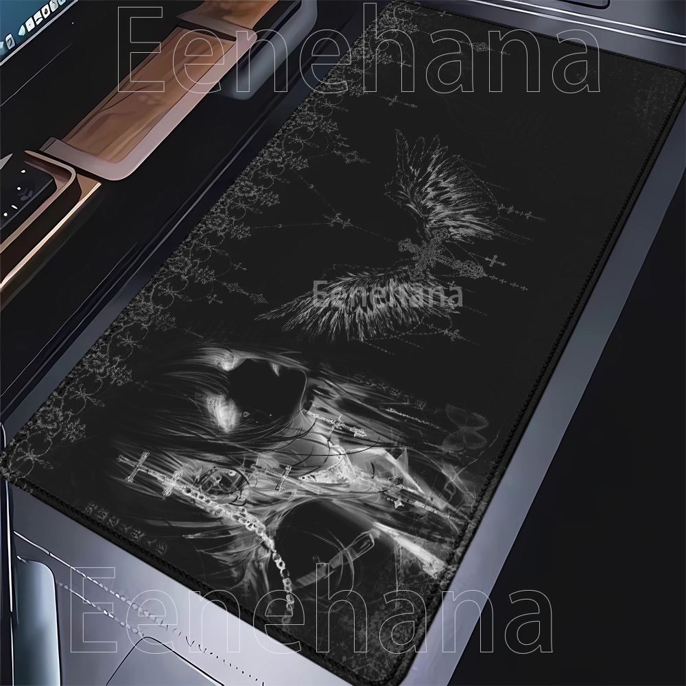 Mousepad Hitam Putih Estetika  - Desk Setup Accessories Aesthetic ulasan dan harga